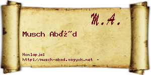 Musch Abád névjegykártya